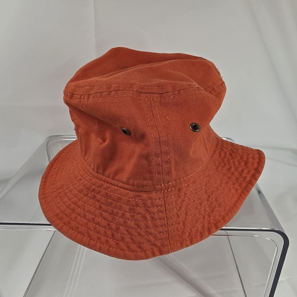 Gelante Bucket Hat Orange Cotton Sun Hat Unisex Size S/M Outdoor Fishing Hat